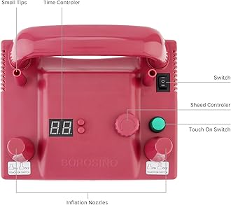 OriGlam Portable Electric Balloon Blower Pump, Dual Nozzle Rose Red Balloon Air Inflator, 110V 680W with 2 Inflation Nozzles For Decoration