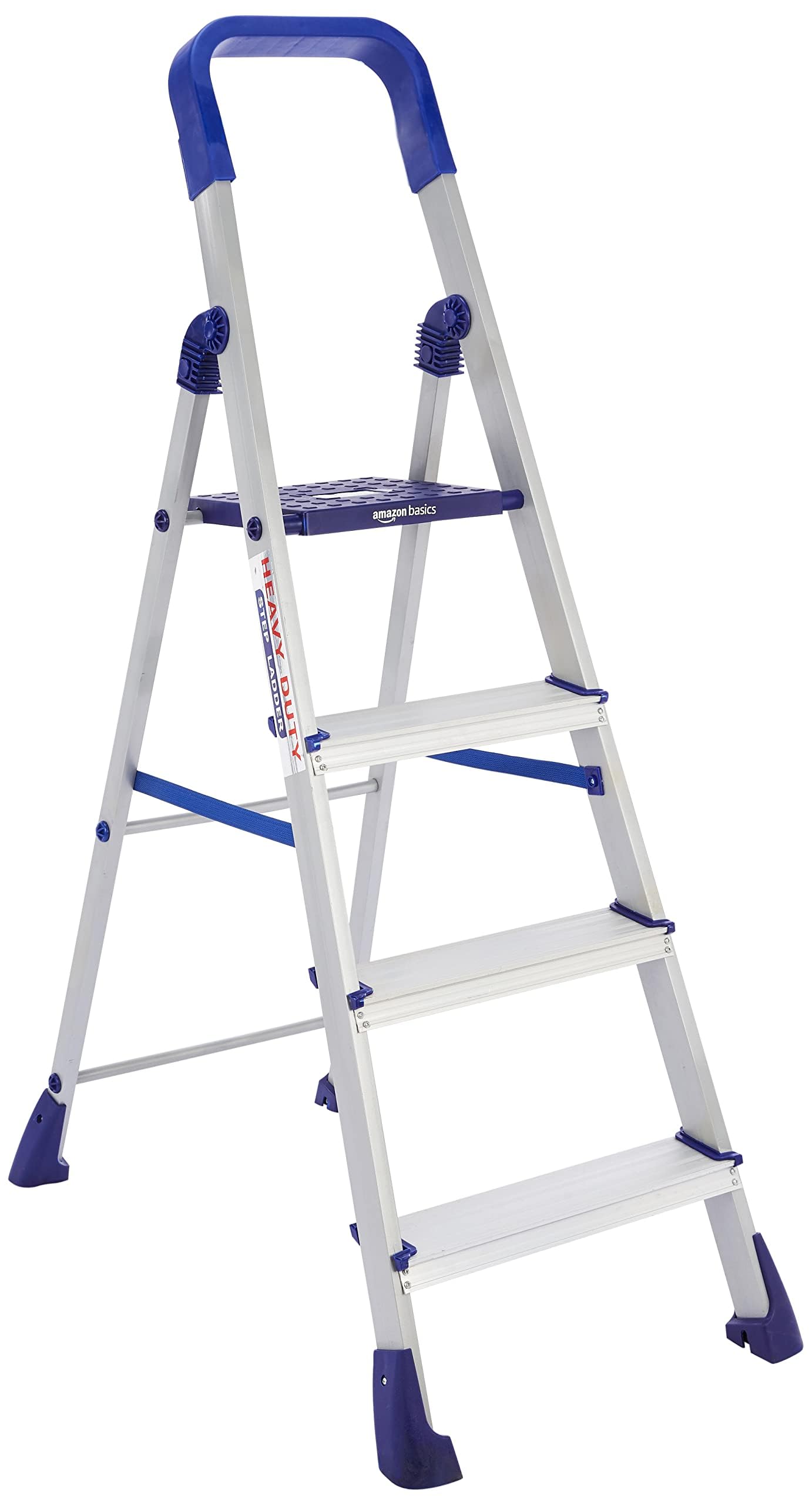 amazon basics Clamber Pro - Foldable Step Ladder, Firm Grip, 4 Steps (Aluminium Steps, Blue & Satin) (B0BDRHL31B) Amazon Price History, Amazon Price Tracker