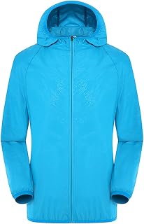 WHATON Impermeable Chubasquero Chubasquero Chubasquero Cortavientos Ultra Ligero Chubasquero Chubasquero Chubasquero Senderismo (Color : Blue, Size : S)