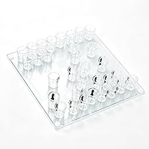 Glass Chess Set, Chessboard Drinking Game Set Glass Chess Board Game Small Drinking Chessboard for Party Activities
