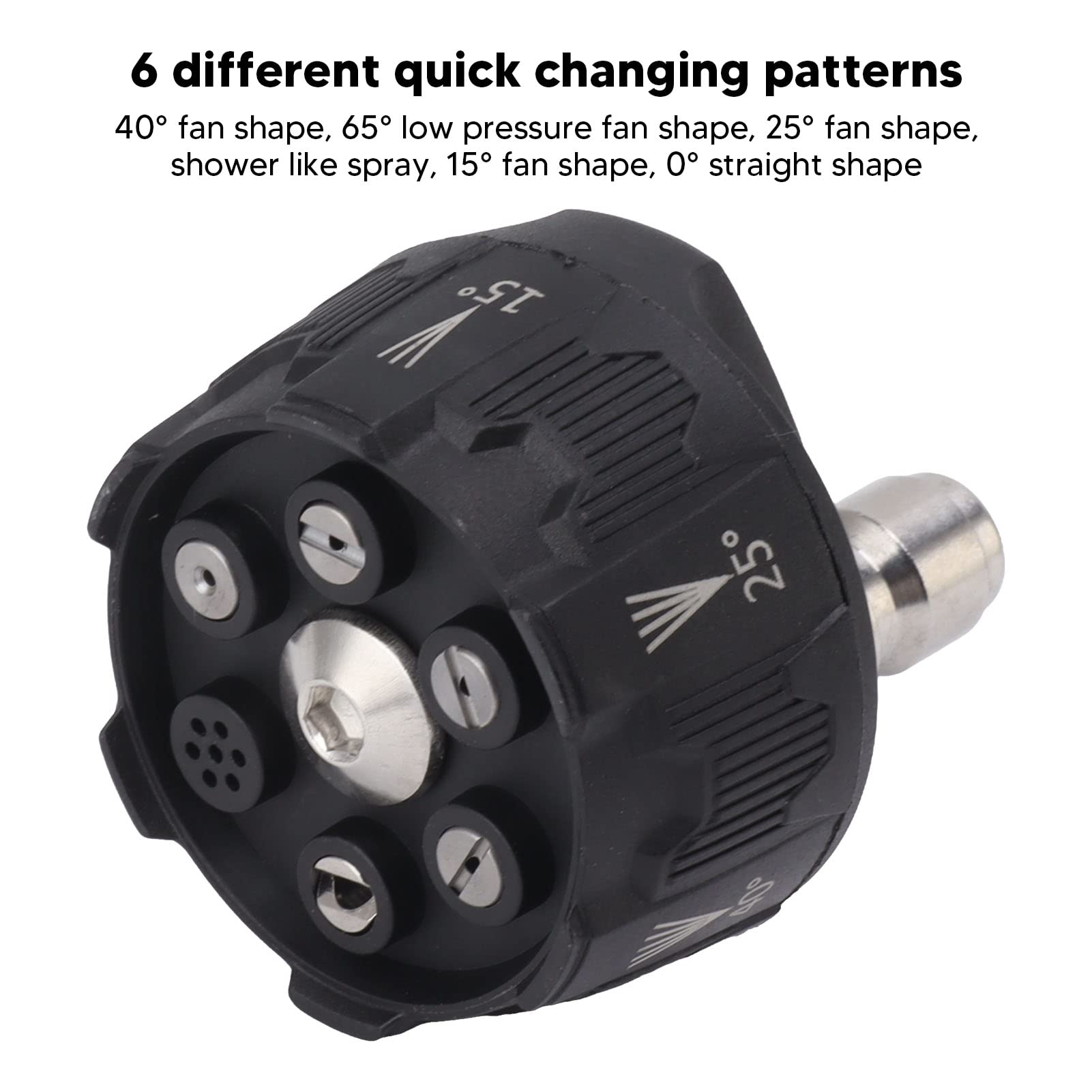 Ugello Idropulitrice 6 In 1 - Acciaio Inox, 3000 PSI, Con Connessione Rapida - Foto 11