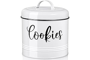Farmhouse Cookie Jar for Kitchen Counter: Airtight, 1 Gallon Delight for Cookie Lovers