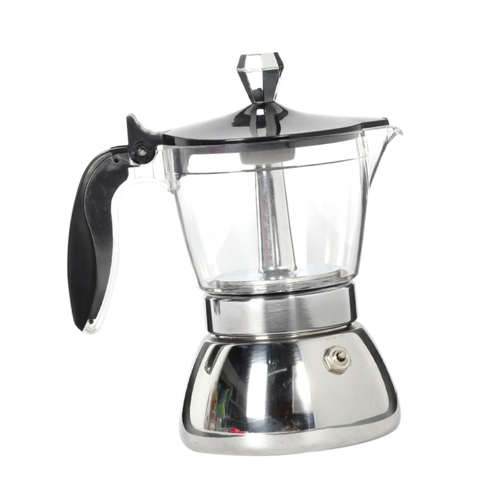 LIFKOME Caffettiera Espresso Acciaio Inossidabile Da Design Trasparente Per Casa e Ufficio Caffettiera Per Tazze Perfetta Per Regali e Decorazioni