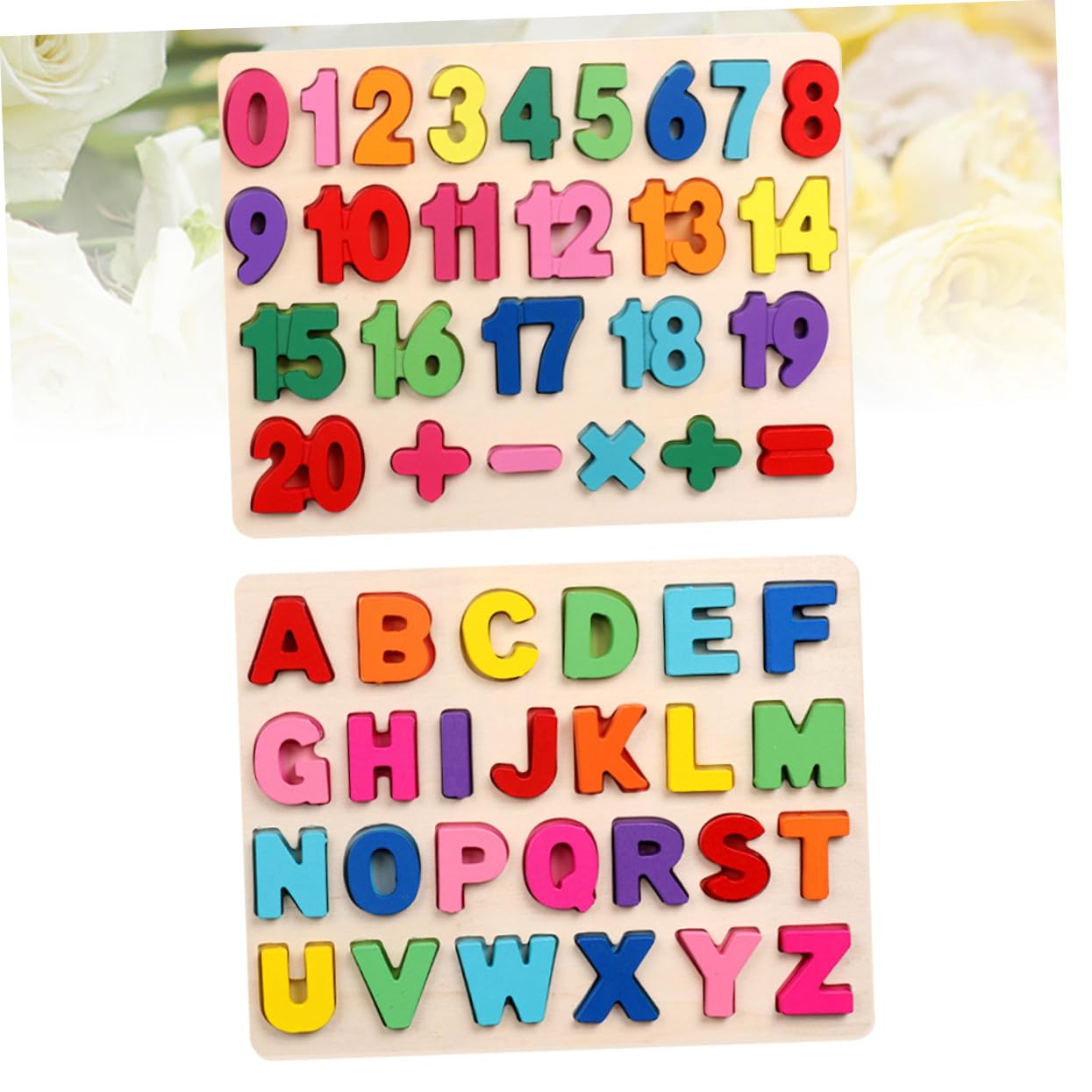 Puzzle Numeri e Lettere in Legno per Bambini, Gioco Didattico | Apprendimento Dell’addizione, Coordinazione Occhio-mano, Set 1 Pezzo per Uso Educativo