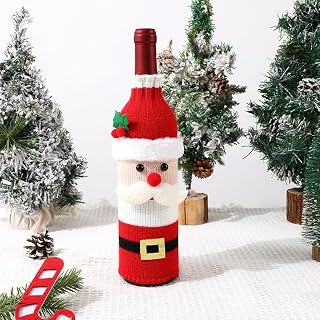 Christmas Decorations - Christmas Wine Bottle Protective Sleeve Indoor Unique Decor Charming Style Decor for Home Dining Tables, Living Rooms, and Farmhouse-Style Settings