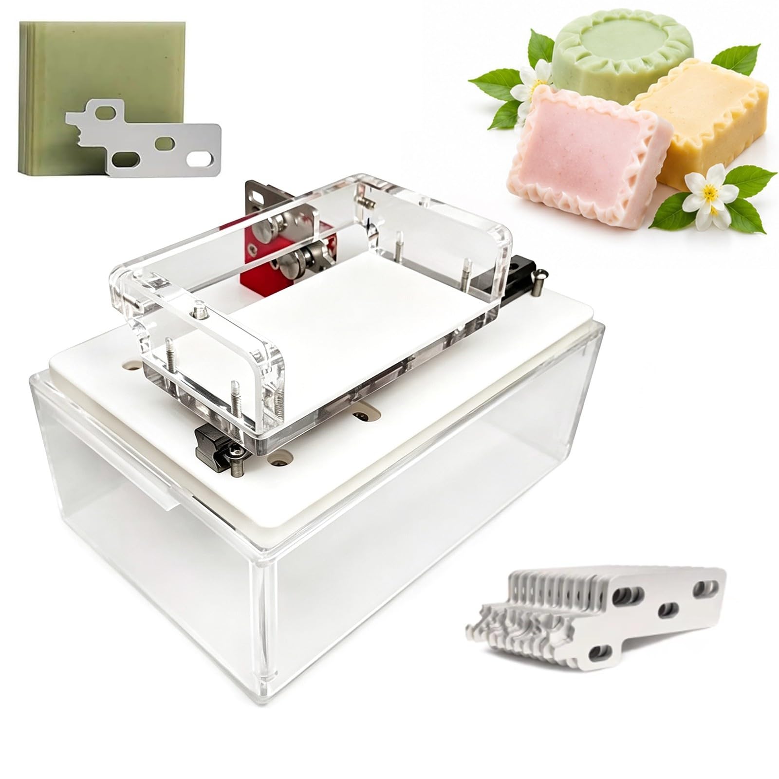 Máquina manual para dar forma y decorar bordes de jabón artesanal