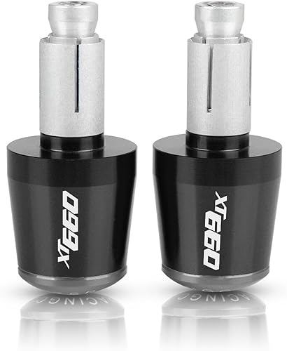 DOUKI Para Y&AMAHA XT660 X XT660X 2004-2017 2005 2006 2007 2008 2009 2010 0.866 in Agarres extremos de barra extremos de manillar tapas (color gris)