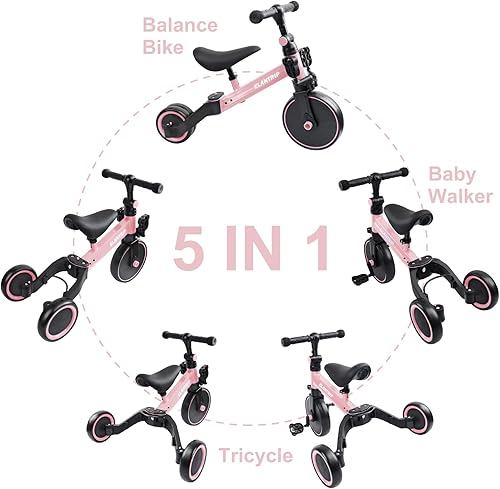 Miniatura 2 de Elantrip Bicicleta de equilibrio 5 en 1 para niños de 1 a 3 años, triciclo para niños pequeños, triciclo para niños, regalo y juguetes para niños y