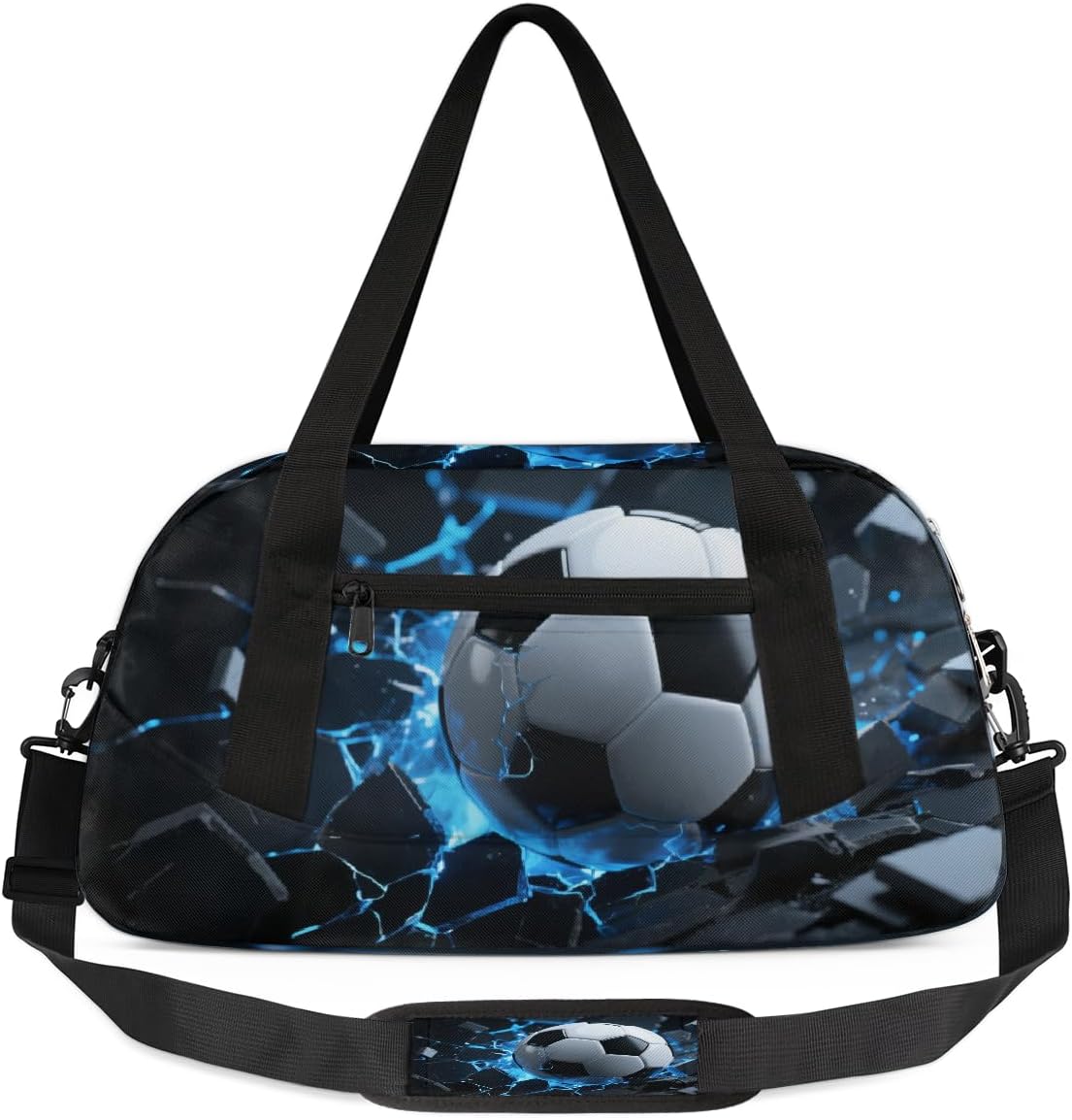 Soccer Impact Duffel Bag for Kids Overnighter Small Duffle Bags for Boys & Girls, Sleepovers and Travel Duffel Bag for Kids, Carry-On Size & Ideal for School Practice or Sport Gym Bags