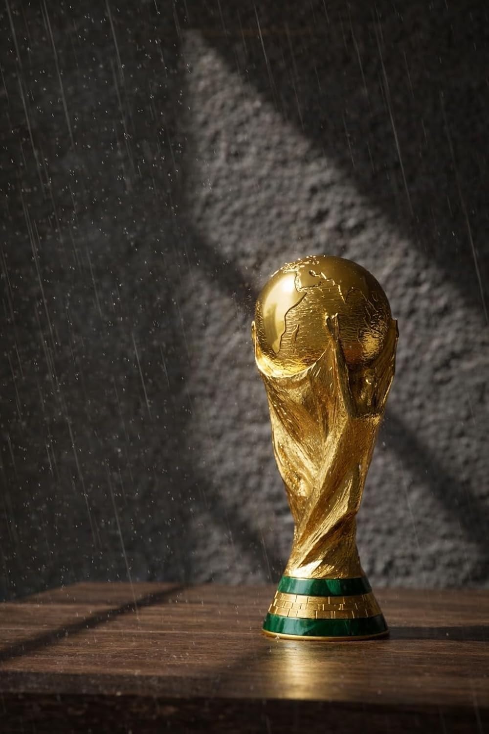 Football World Cup Trophy Replica Showpiece | Gold Metallic Finish Cup with Green Base | Decorative Sports Trophy | Table Desk Display | Gift for Boys, Men & Football Enthusiasts-image-20