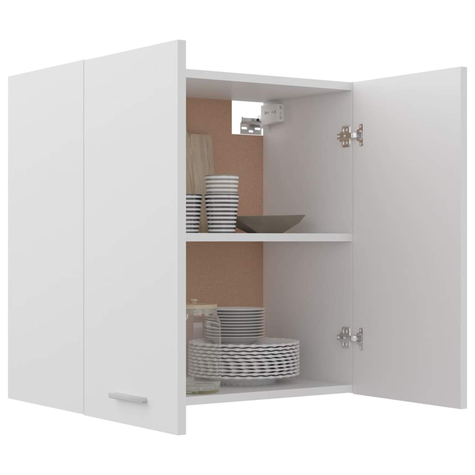 Armario Colgante Cocina contrachapada Blanco 60x31x60 cm vitrinas para Salon mostradores para Tiendas Mueble Cocina Alto armarios pequeño