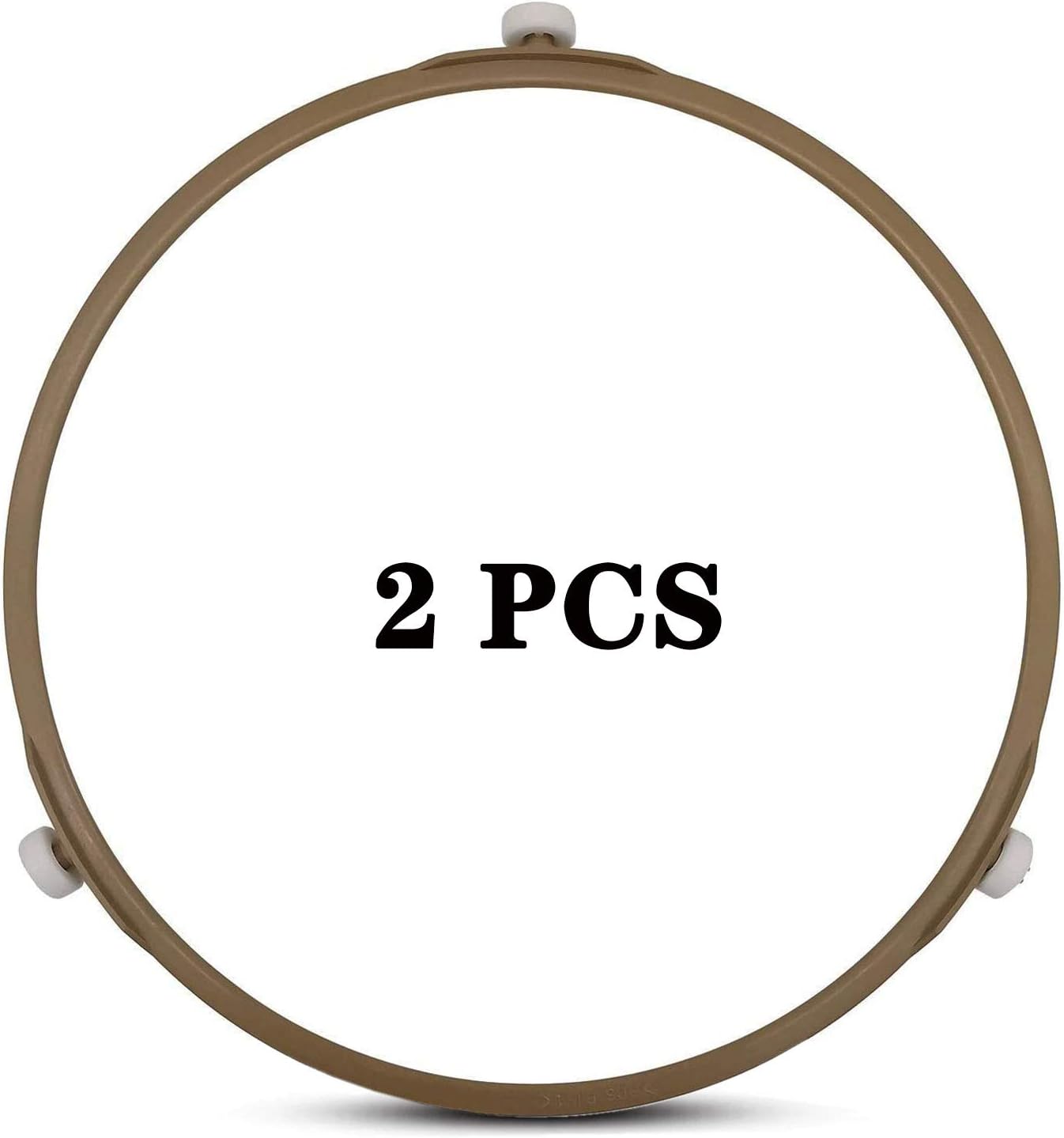 Microwave Turntable Ring,8.7 Inch Microwave Oven Tray Rotating Roller Support Ring Large Glass Plate Tray Wheel Ring(2 PCS),Roller Height 15 mm