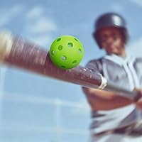 Vista 6 de Tanlade Paquete de 36 pelotas de práctica de béisbol, bolas de entrenamiento de plástico, bolas de softball ligeras huecas de flujo de aire con una