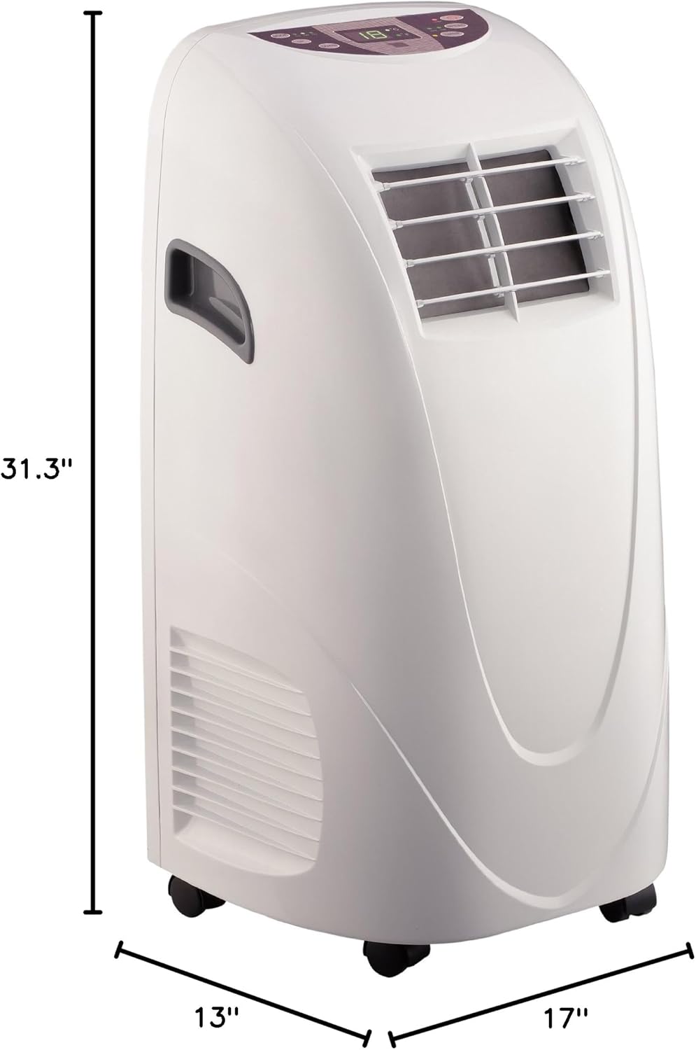 Dimensions of the portable air conditioner