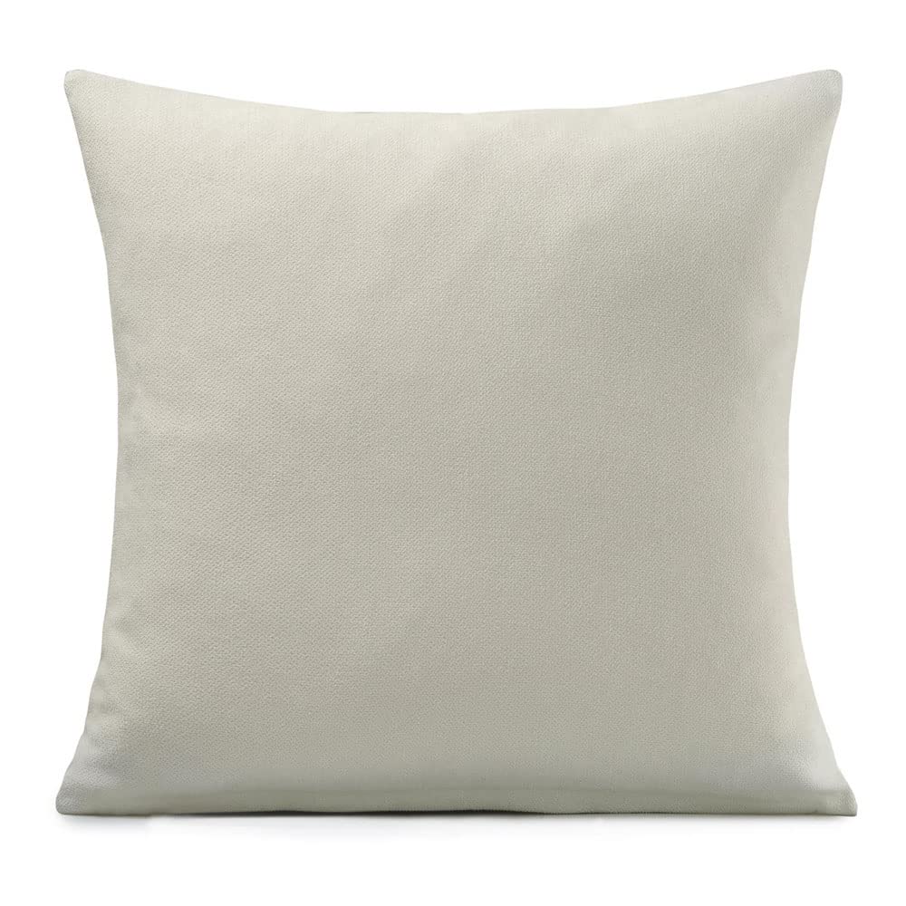 Luxury Living Velvet Chenille Cushion Cream 55 cm x 55 cm