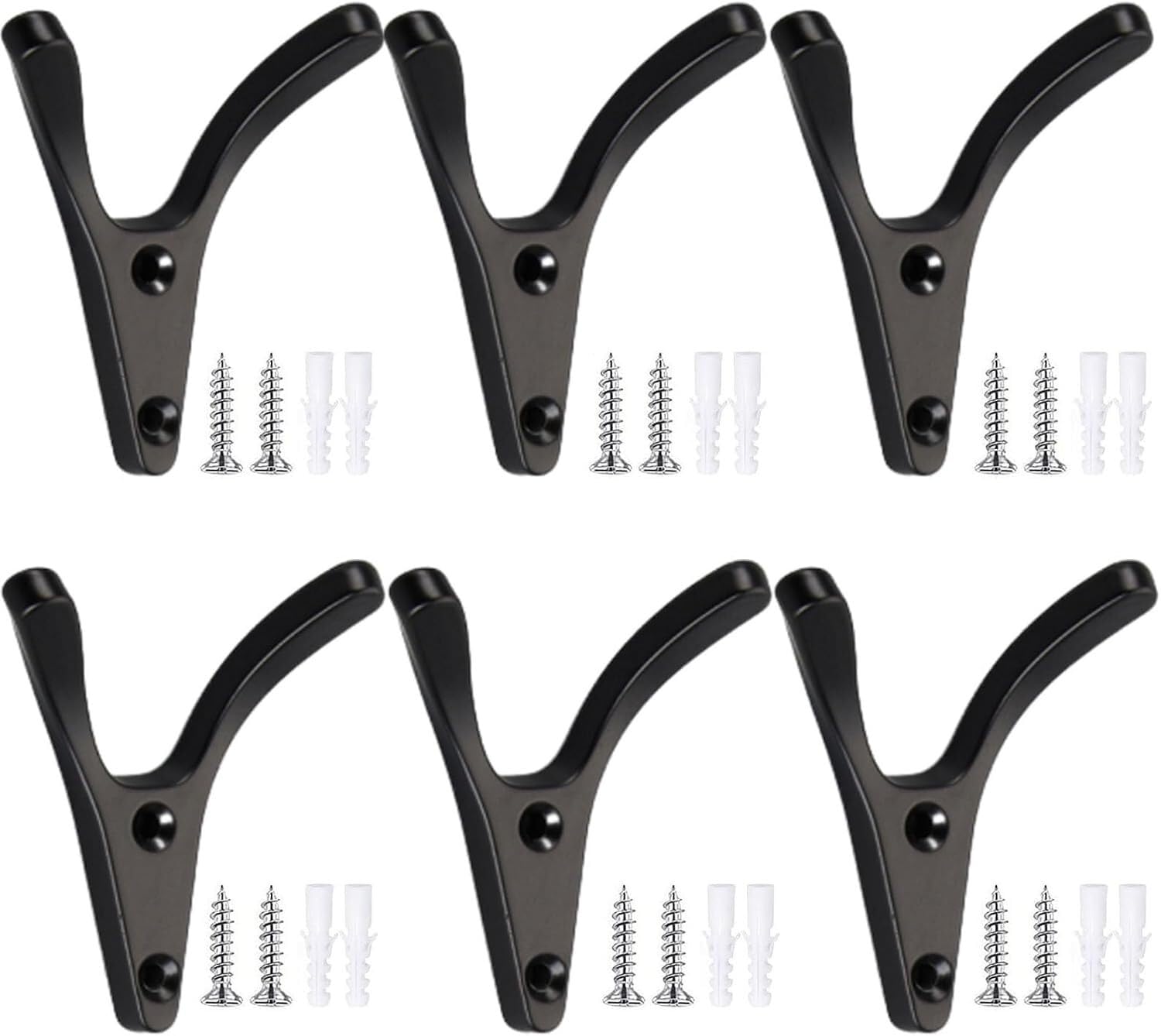 PAQWTYB Hooks, Metal Coat Hook Aluminum Hanger (4 Pack)