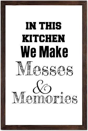 Miniatura 34 de In This Kitchen We Dance - Letrero de madera para decoración de pared, con citas religiosas, letrero de madera enmarcado, estilo rústico de granja