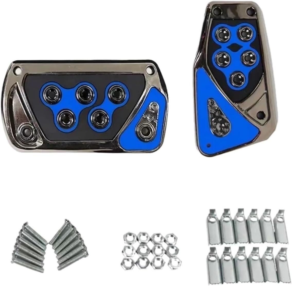 Brake Pedal Car Styling Racing Pedals Universal Automatic Set Kit car Foot Pads(Automatic Red Set)