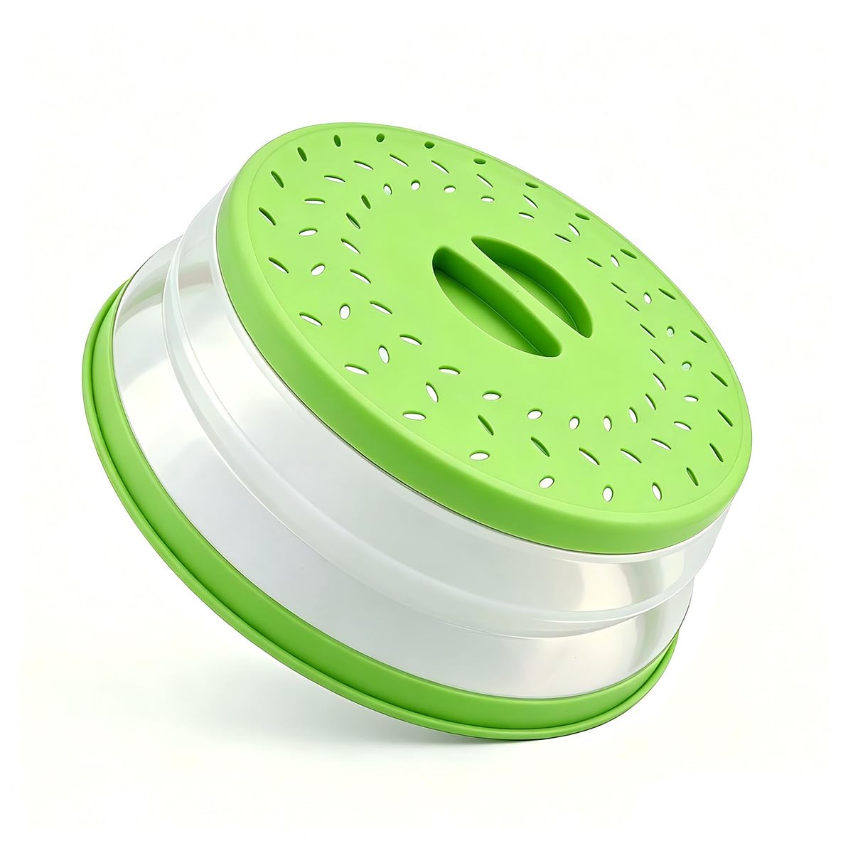 Collapsible Microwave Splatter Cover(green, 10.5IN)