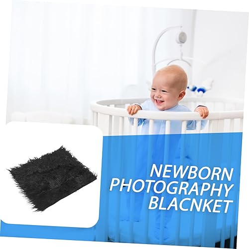 Miniatura 4 de Toyvian Trajes de piel sintética para niña recién nacida, accesorios para sesión de fotos de bebé, manta para niños recién nacidos, mantas para