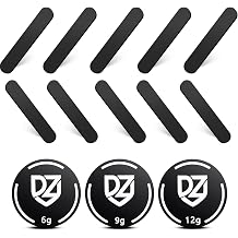 DZrudun Pickleball Paddle Weights,10x3g Tungsten Tape+End Cap Coins 6/9/12g