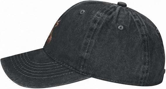 Baseball Cap Vintage Washed Denim Hat Trucker Hats Adjustable Hip Hop Caps Unisex Black