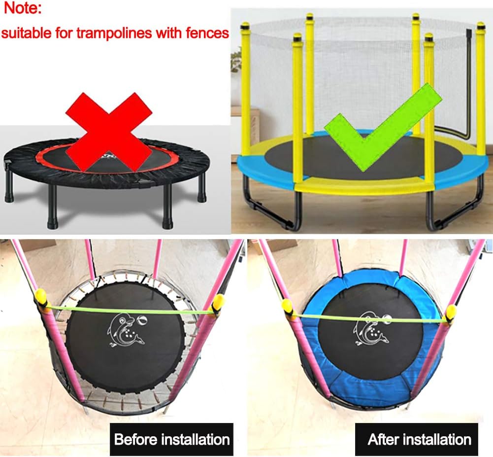 Replacement Trampoline Pad Pad Trampoline Edge Cover for Garden Trampolines, Replacement Trampoline Surround, UV-Resistant, Safety Mat for Garden Trampoline, Trampoline Accessories