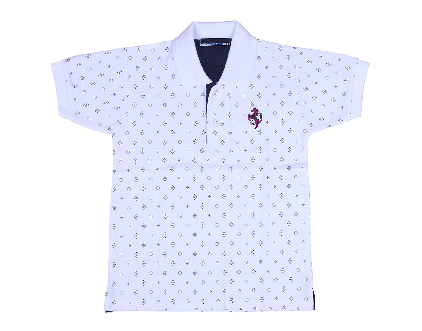 NeuVin Cotton Polo Tshirts for Boys (Pack of 2) Navy Blue, White - Image 3 thumbnail