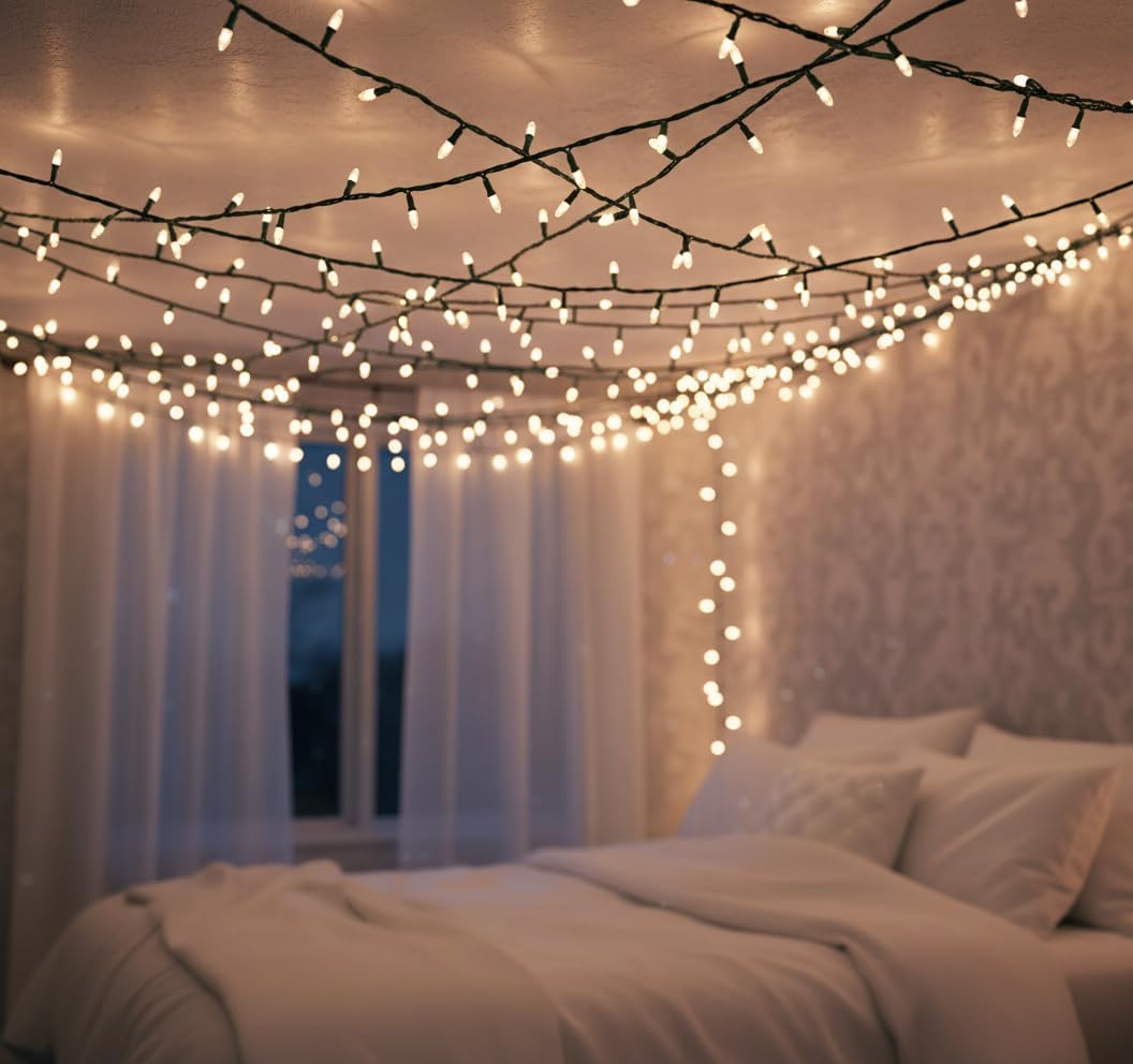 Brite Star 100 Count Mini String Christmas Lights, Red - 22 feet Indoor/Outdoor Christmas Tree Lights with Green Wire - Image 12