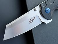 Vista 4 de Eafengrow EF932 Cuchillo de bolsillo G10 Mango D2 Cuchillo de hoja de acero con rodamiento de bolas, cuchillo abierto seguro para camping, Negro