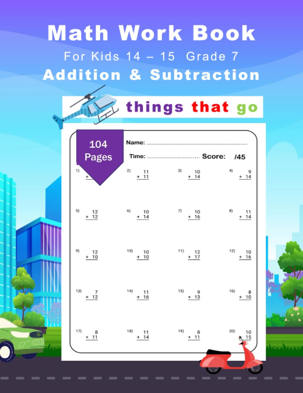 Math Work Book For Ages 14 - 15, Grade 7 (Early Education Activity Workbooks)