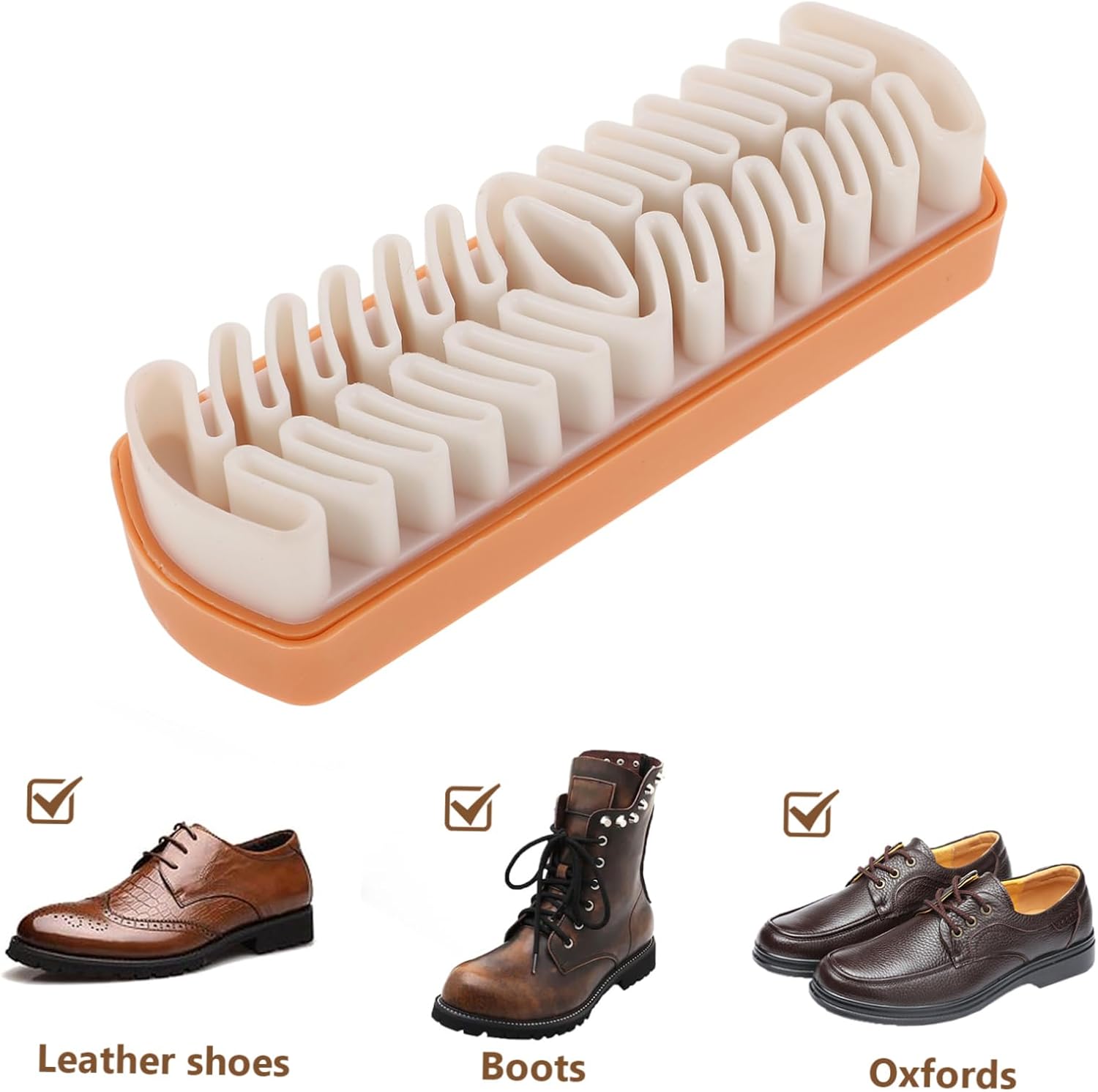 CALLARON Suede Shoe Brush and Eraser Soft Bristle Shoe Cleaning Brush for Nubuck Leather Boots Handbags Furniture Portable 4.92 Inch Care Tool