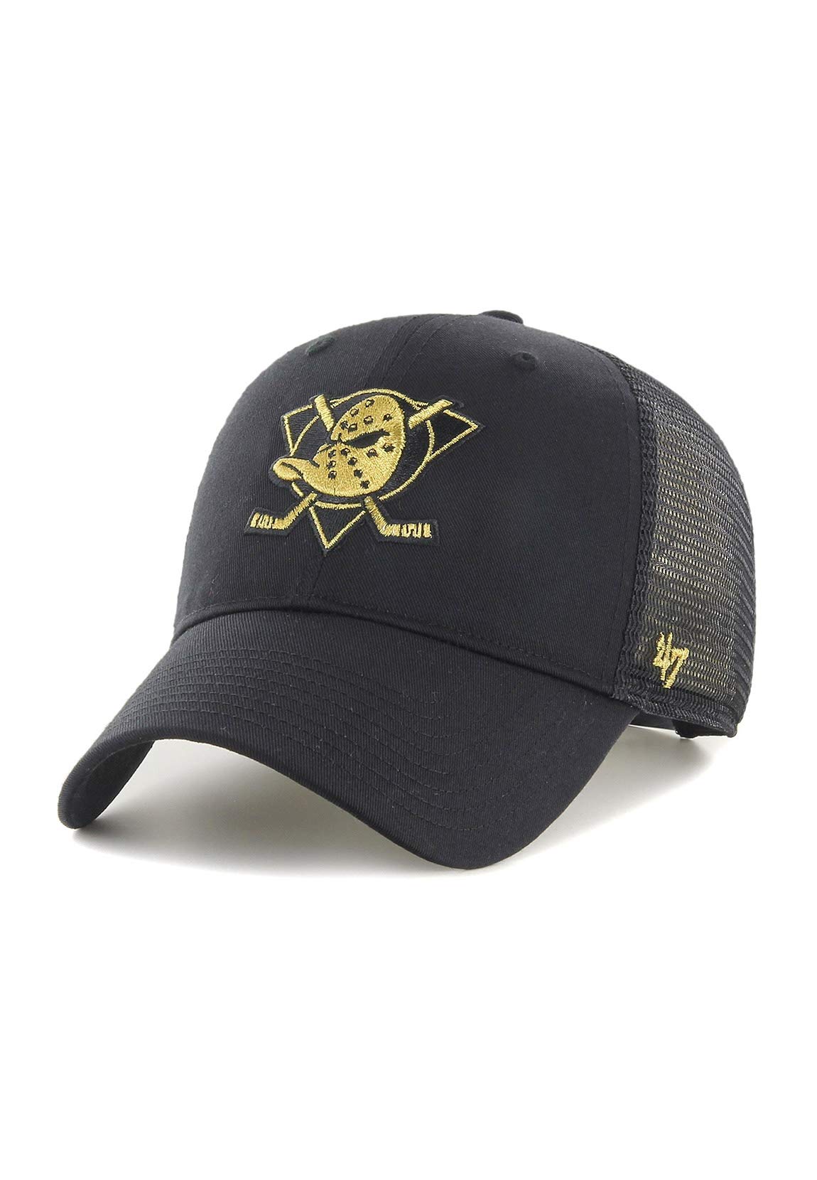 Unisex Black 47 Brand Adjustable Cap - Branson Metallic Anaheim Ducks