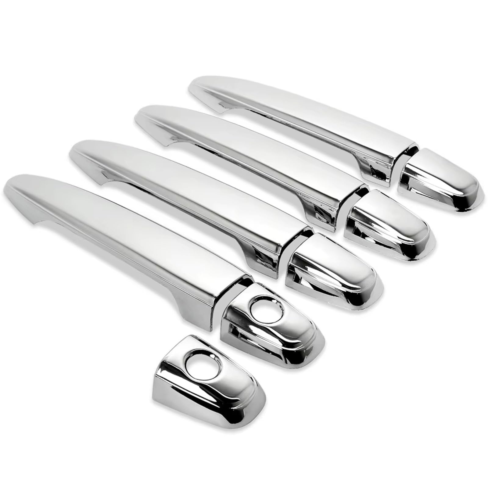Cubiertas cromadas para manijas de puertas de coche compatibles con Toyota Avalon 2005-2008 8