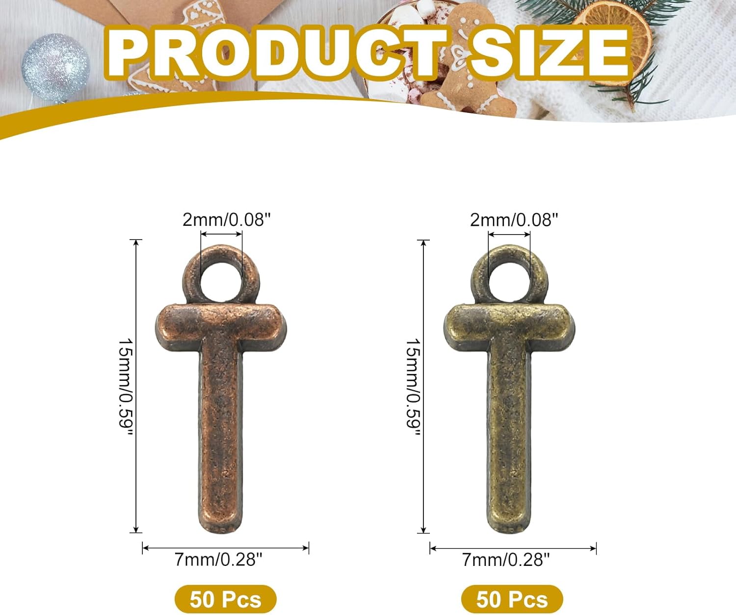 Letter Charm Initial Alphabet Pendant Alloy Capital Charm for DIY Necklace Jewelry Making Bracelets - Image 2