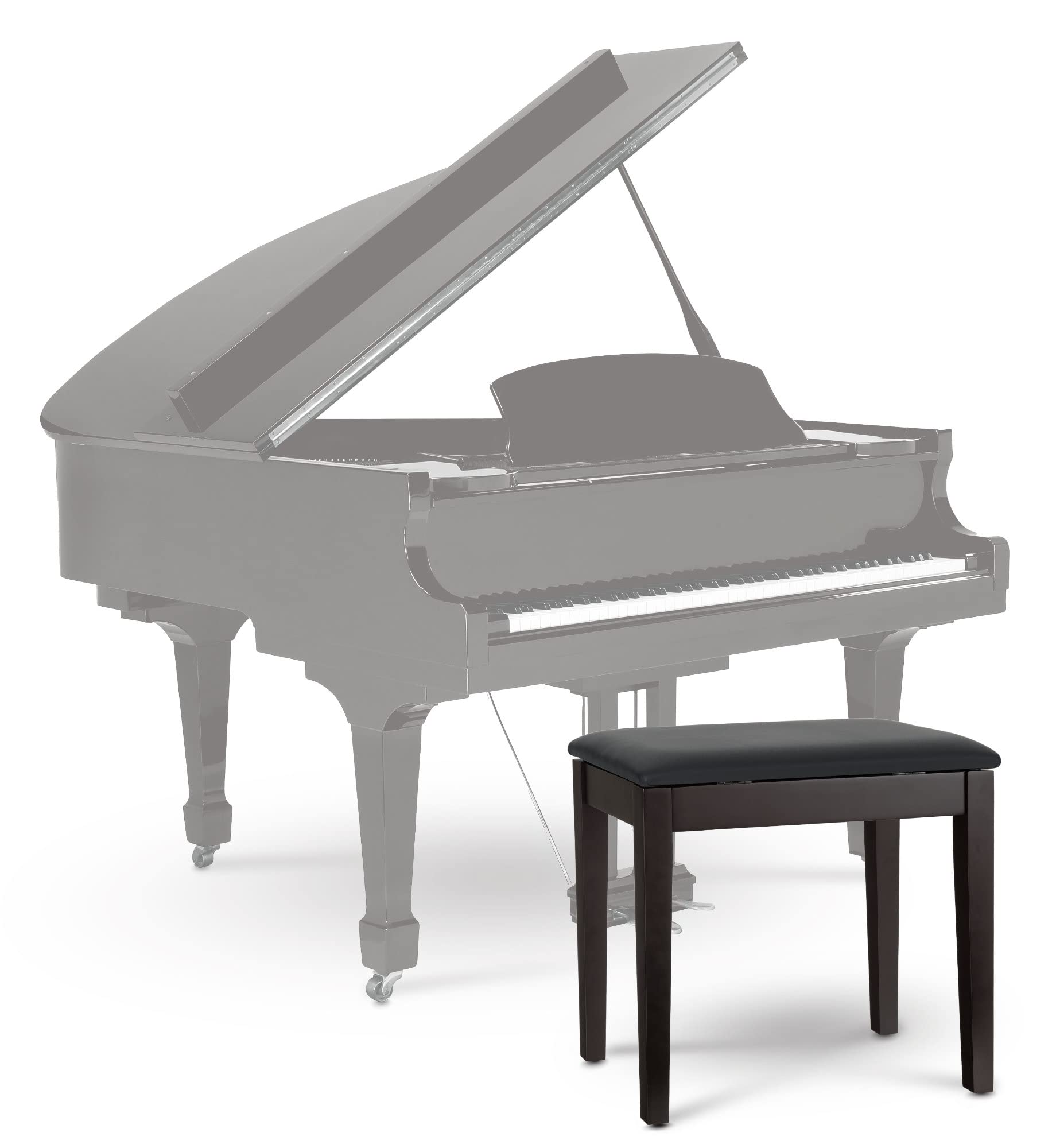 Classic Cantabile Panca per pianoforte Modello S con Scomparto palissandro opaco