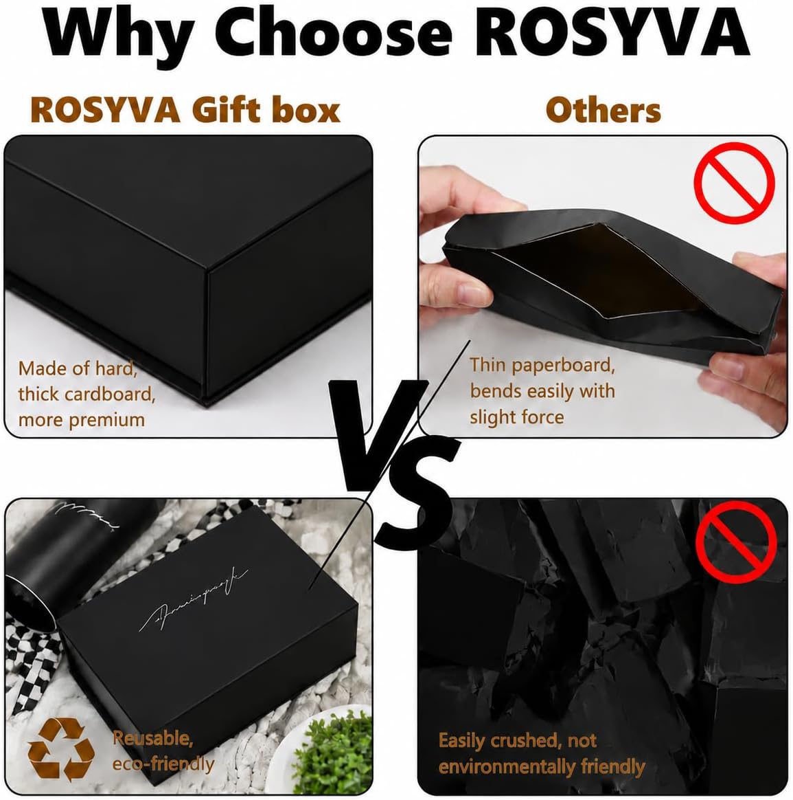 ROSYVA Small gift box,6x6x3 inch green gift boxes with Lids for Presents,magnetic gift box for bridesmaid proposal box, Wedding, Birthday, Holiday, Gift Packaging image 4