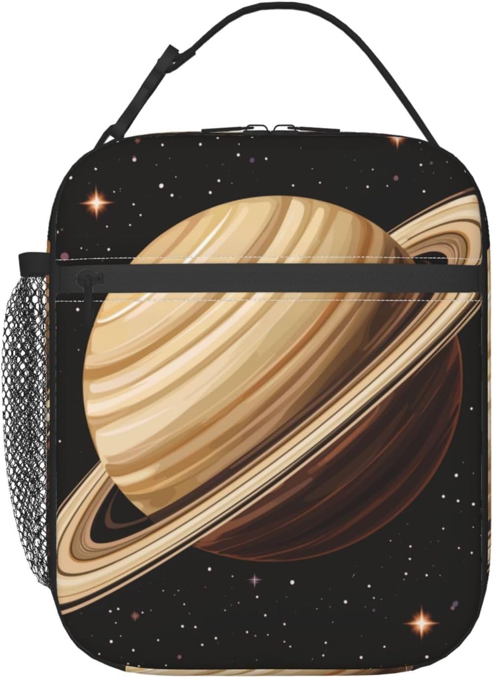 Planet Lunch Box for Kids Aldults, Cosmic Space Galaxy Reusable Thermal Insulation Cooler Tote Bags, Star Background Pattern Insulated Bag for Student, School Picnic Camping Travel, Gifts