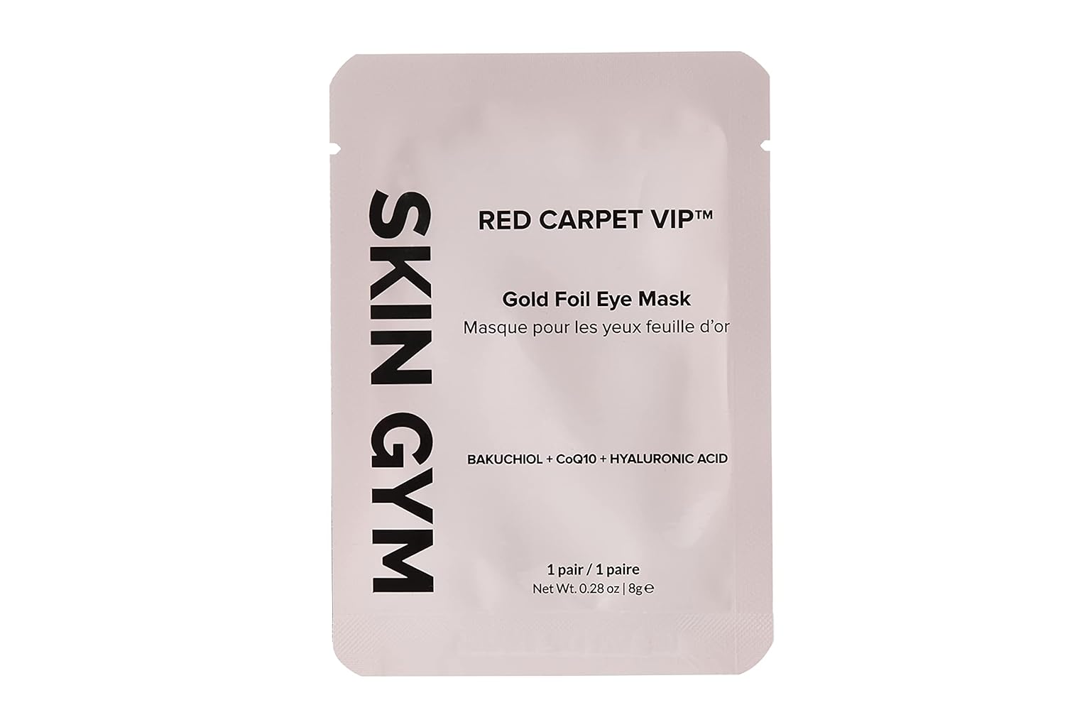 Skin Gym Gold Foil Eye Mask, Facial Skin Care Products With Hyaluronic Acid for a Hydrated Look, Naturally Reduces Fine Lines & Wrinkles and Treats Dark Circles, Single : Beauty & Personal Care