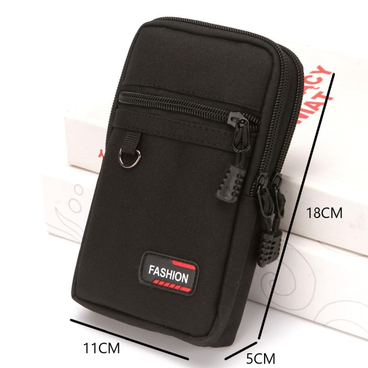 Handy Gürteltasche,Handy Gürteltasche aus Nylon,wasserdichte Bauchtasche,Handyholster,Handytasche Werkzeughalter,Gürteltasche Herren Taillentasche für Wandern,Camping,Rettung. (Schwarz)