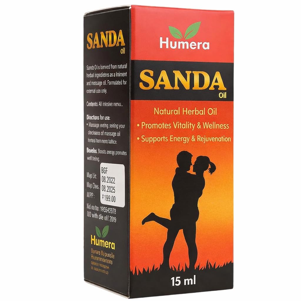 SANDA Oil for Men - 100% Natural Herbal Massage Oil with Ashwagandha, Saffron & Sesame Base - 15ml Fast-Acting Formula for External Use-image-19