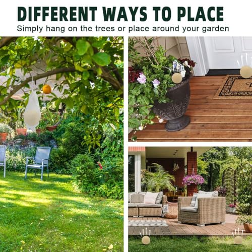 PREPELLITY Deer Repellent, Rabbit Repellent Outdoor, Deer Deterrent for Garden, Repellents Deer for Plants, Keep Rabbits Out of Backyard, Deer Repellant Balls for Flowers Shrubs & Trees-8 Packs - Thumbnail 7