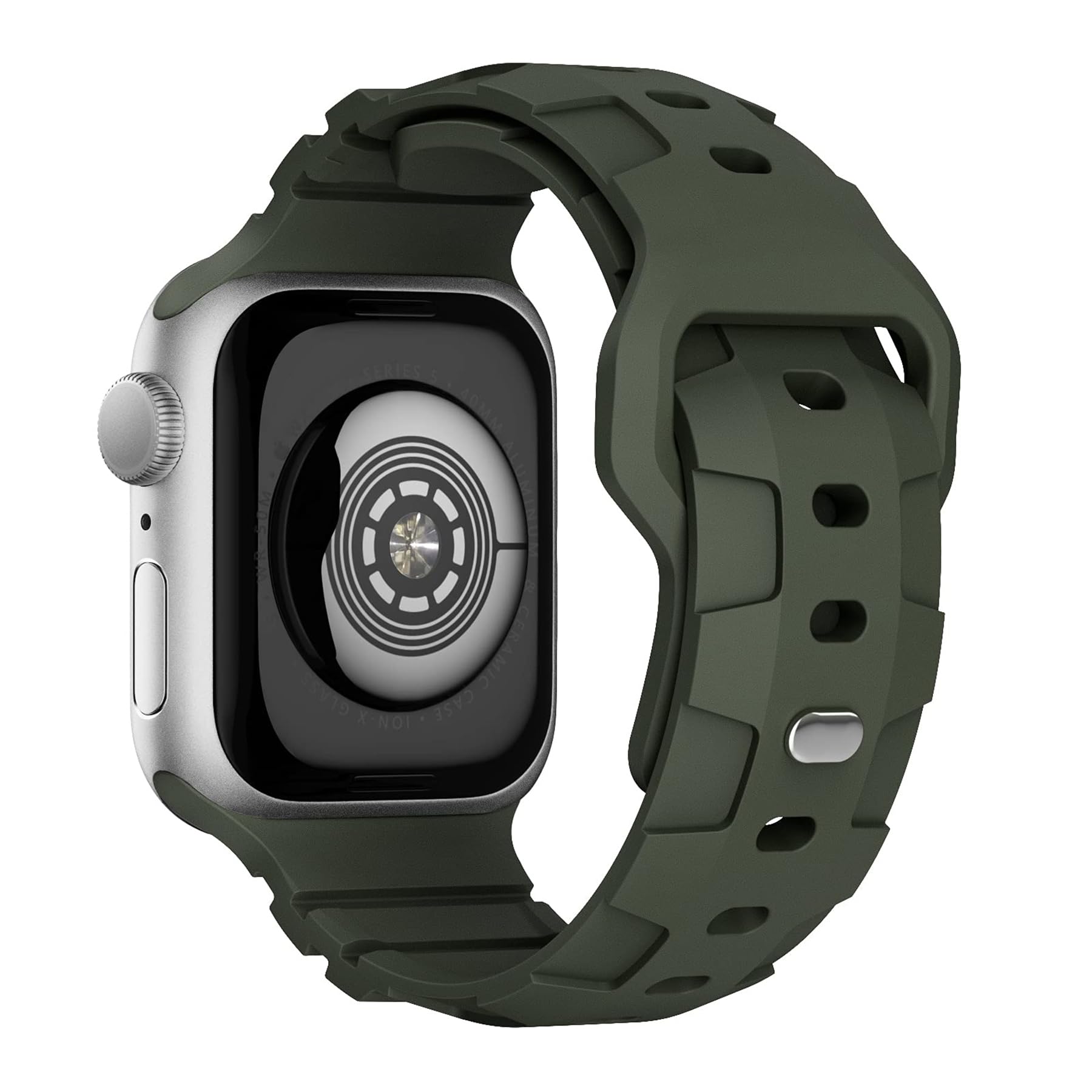picau- pau Rugged Strap for Apple Watch Series Ultra 2 (49mm) | 9/8/7 (45mm) | Series SE2/6/SE/5/4/3(44mm)(42mm) - (Watch not included) (Army Green) (B0CD41635S) Amazon Price History, Amazon Price Tracker