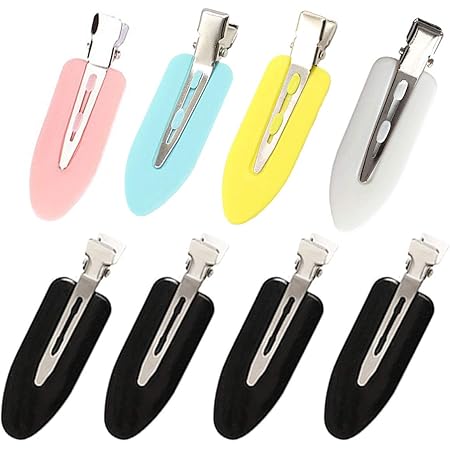 跡がつかない 前髪クリップ Yesmart 跡が付かない ヘアクリップ かわいい 前髪 クリップ 跡がつかないピン 8P セット【ヘアサロン向け プロ仕様】Yes112
