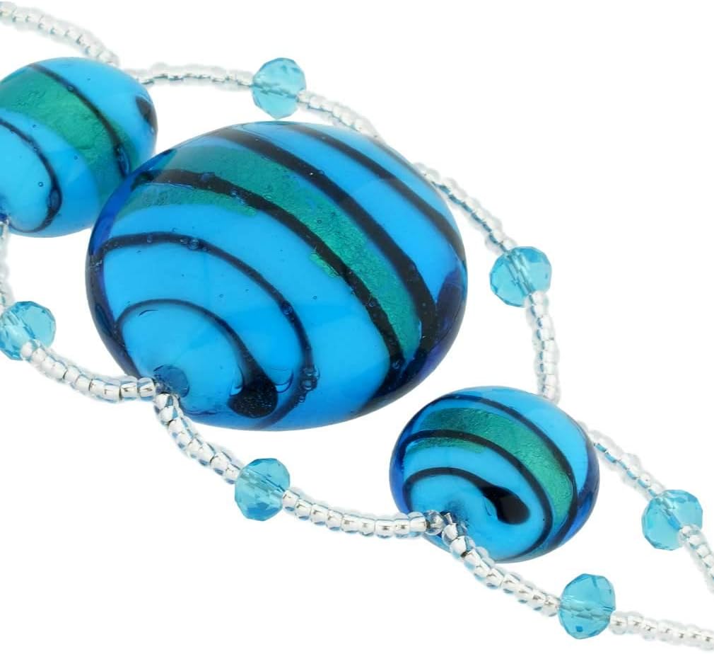 Glass Of Venice Murano Glass Venetian Dream Bracelet - Blue and Gold