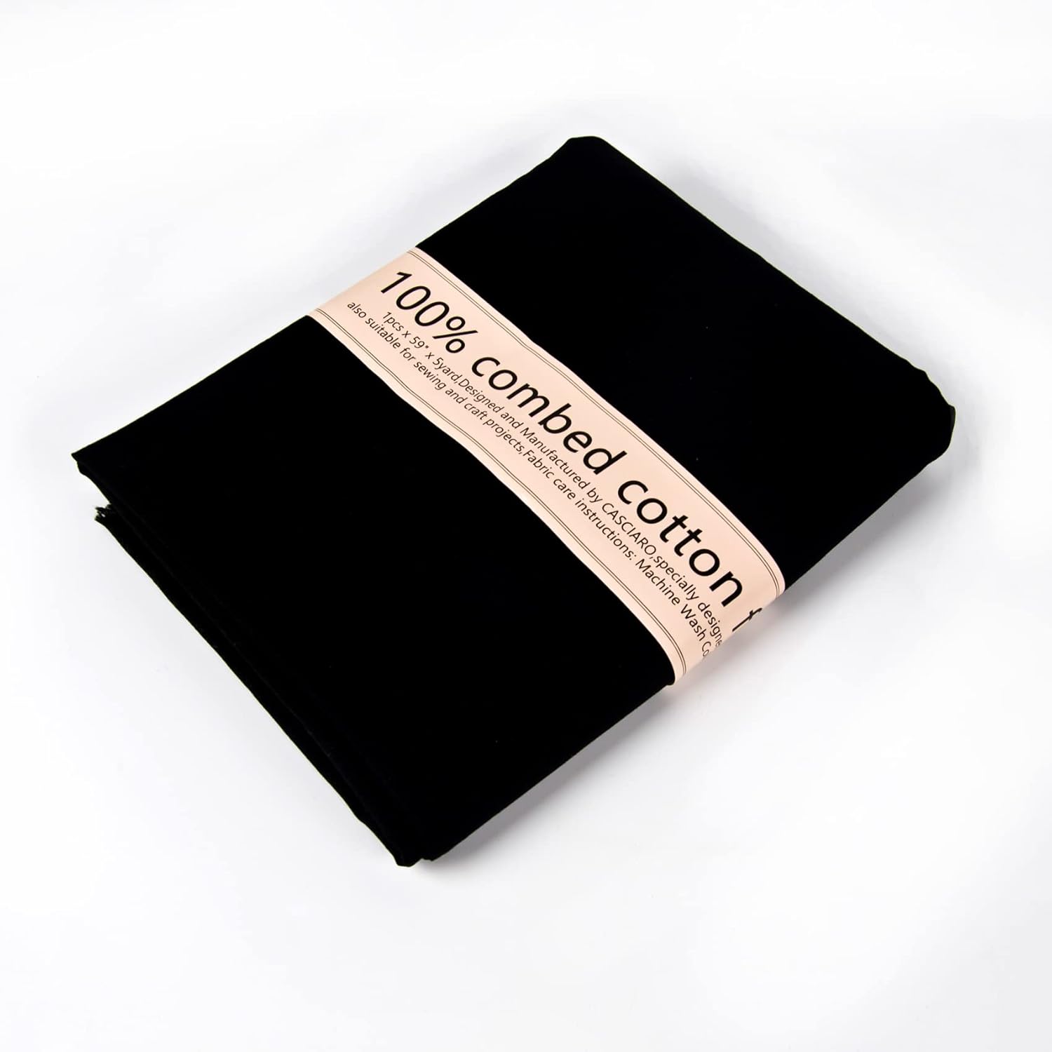 Tela de algodón negro de 2 yardas, tela de popelín de algodón natural de The Yard, tela negra, 100 % algodón de 59 pulgadas de ancho, tela de muselina suave bordada, material para coser material de ropa - Amazon product rated Grade A