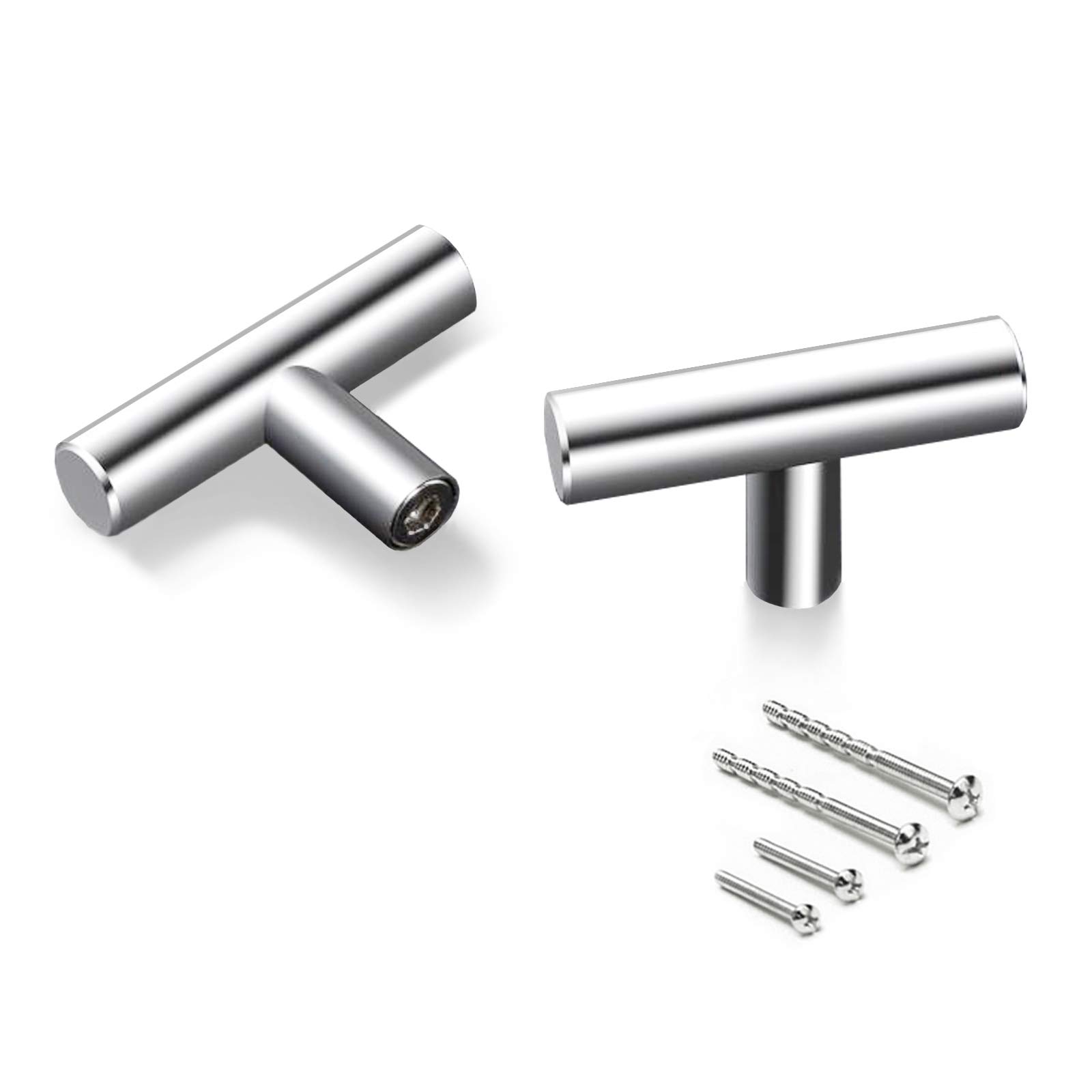 Poignées de cuisine nickel brossé style barre européenne 25,4 cm