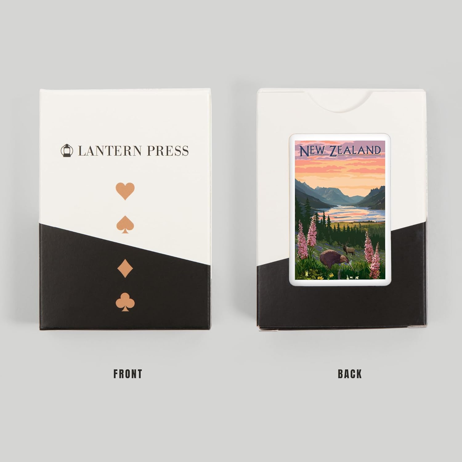 Lantern Press New Zealand, Kiwi and Spring Flowers, 52 Playing Cards for Adults, Poker Size Card Deck