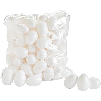 Unknown 100 Decorative Eggs approx. 6 cm Plastic Eggs Decorating Easter Easter Decoration.