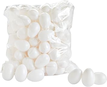 Unknown 100 Decorative Eggs approx. 6 cm Plastic Eggs Decorating Easter Easter Decoration.
